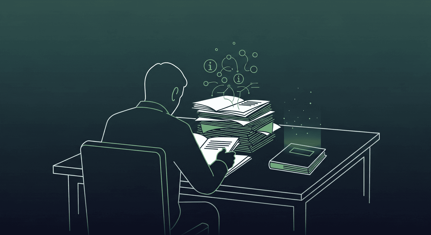 researcher reading library